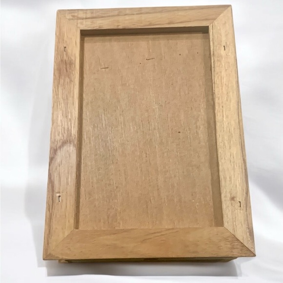 Men’s Vintage Wood Dresser Wallet Jewelry Box - Picture 3 of 8